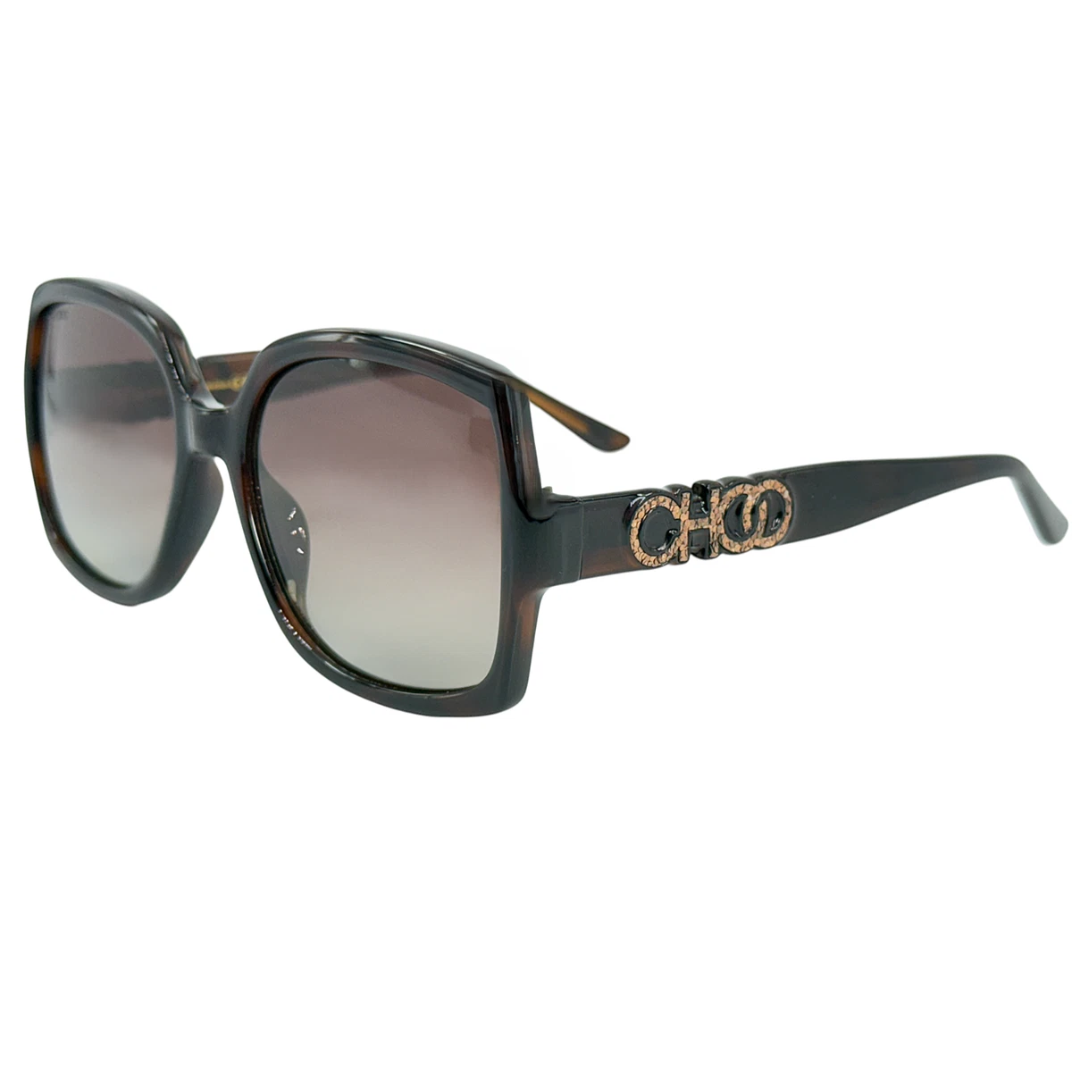 EUC Jimmy Choo square Brown Sunglasses with Case Jimmy Choo JC5048JU XL (55 - 15) with Brown lenses and Brown  main image 2