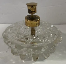 Vtg Crystal Perfume Mister Atomizer Empty Bottle