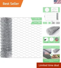 Galvanized Chicken Wire 13.7 x 236 Inches - Versatile Garden Fencing