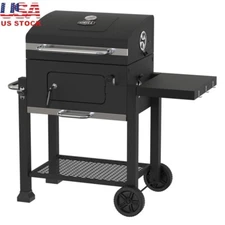 Heavy Duty 24-Inch Charcoal Grill Barbecue Smoker Outdoor BBQ Pit Patio Cooker