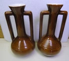 Pair of Vintage Frankoma Pottery V-11 Collector Series Vases Joniece Frank