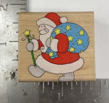 Star Sack Santa C386 Christmas Rubber Stamp by Hero Arts