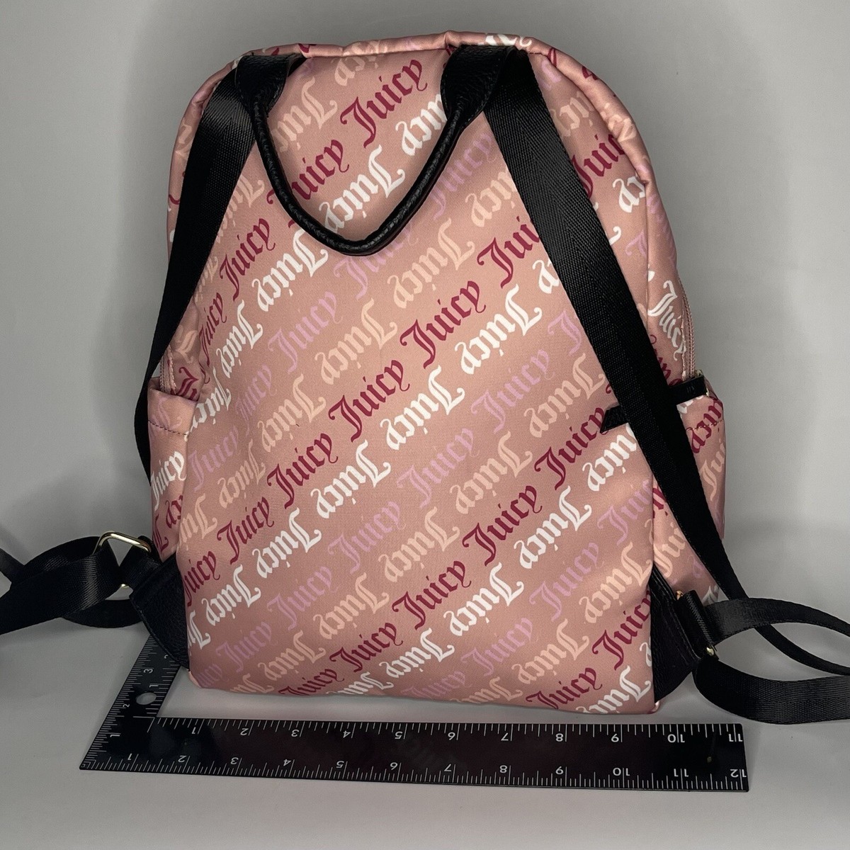 Juicy Couture Pink Logo Print Backpack Bag Purse Adjustable  display picture 2