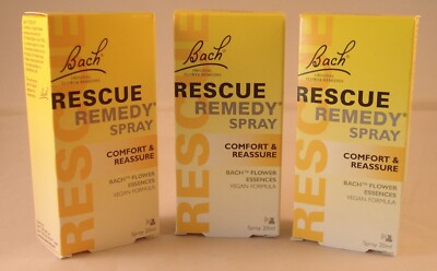 Bach Rescue Spray 20ml BBE 09/2030 Three Bottles