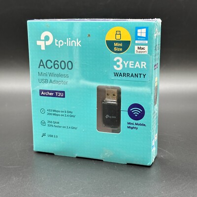 TP-Link Archer T2U AC600 Dualband kompakter WLAN Adapter USB Stick 433 MBit/s 