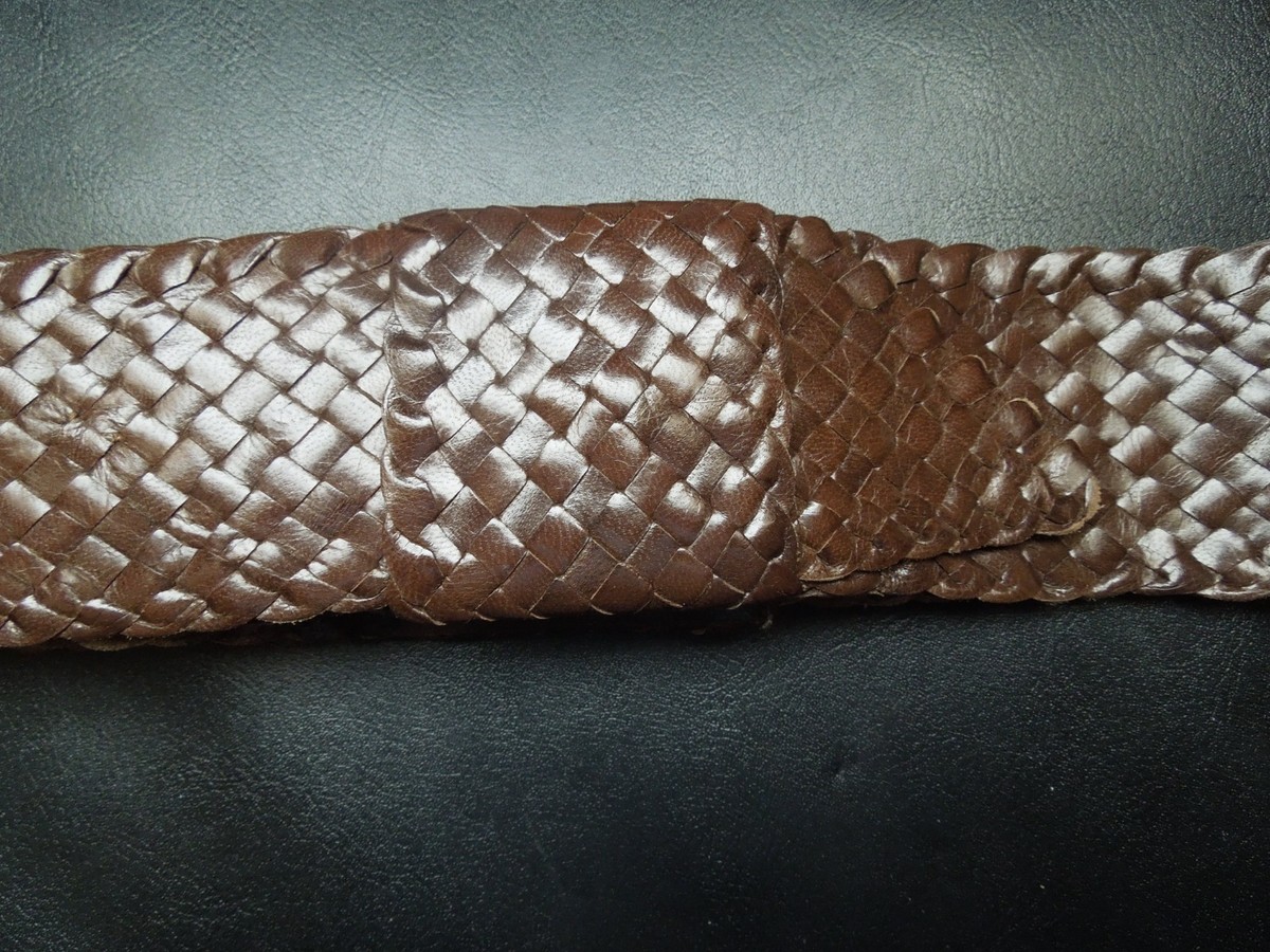 J288 VTG STEPHANE KELIAN PARIS DESIGNER WOVEN LEATHER BELT  display picture 2
