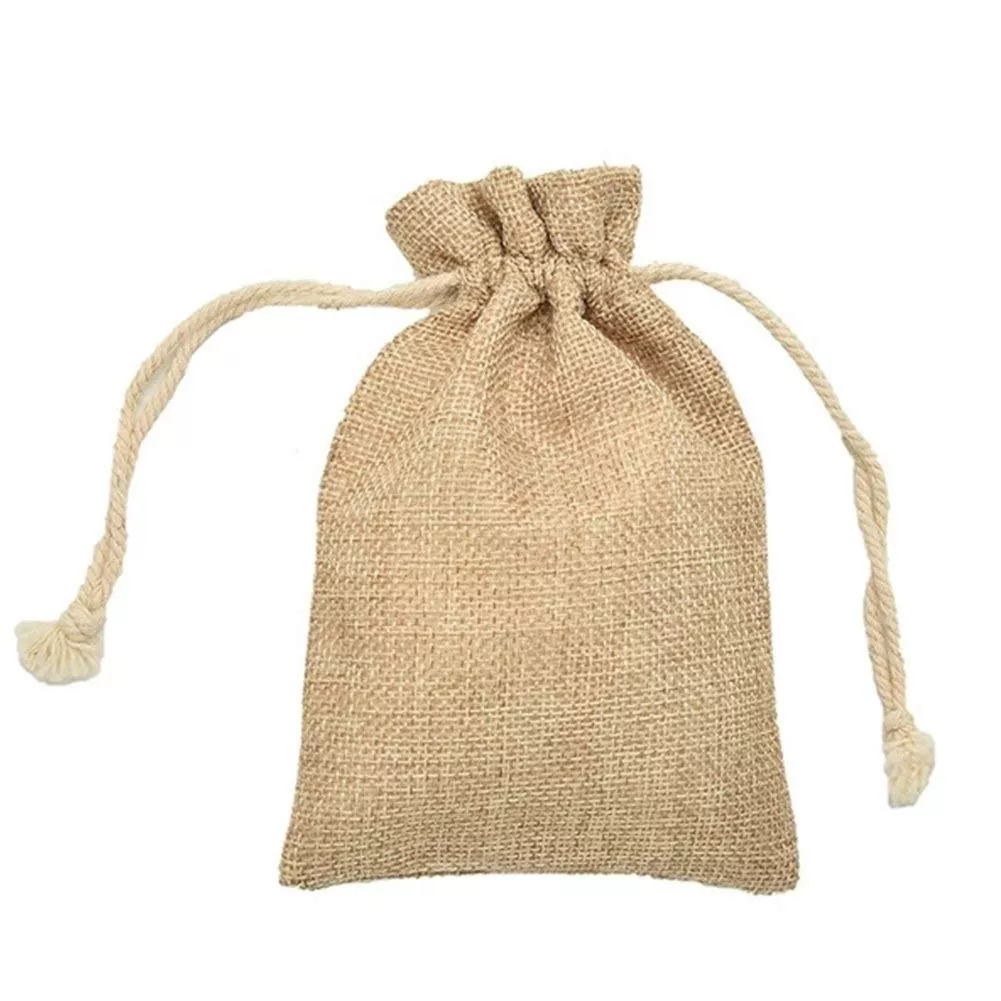 Small burlap shop gift bags