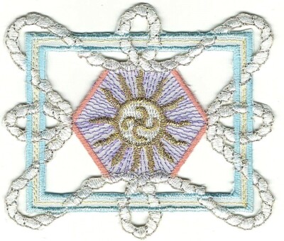 3'' Inch Nautical Line Rope Marine Celestial Sun Star embroidered patch