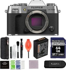 Fujifilm X-T50 Mirrorless Camera Silver Bundle Starter