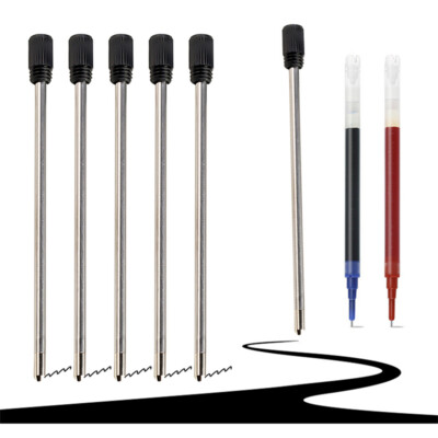 10 Ricariche Per Penna A Sfera In Metallo, Punta Media 0,5 Mm, Inchiostro Nero, Lunghezza 7 Cm - 4