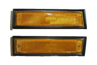 ma✴︎a.depeche✴︎オールドチークミラーL ✴︎170×80 Chevrolet Pair Side Markers Black Trim Bezel 81 82 83 84 85