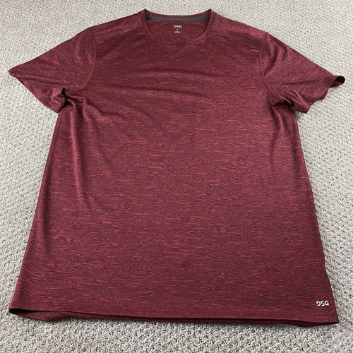 Dick's Sporting Goods Shirt Mens Large Dark Red DSG Polyester Spandex Adult  Men | eBay