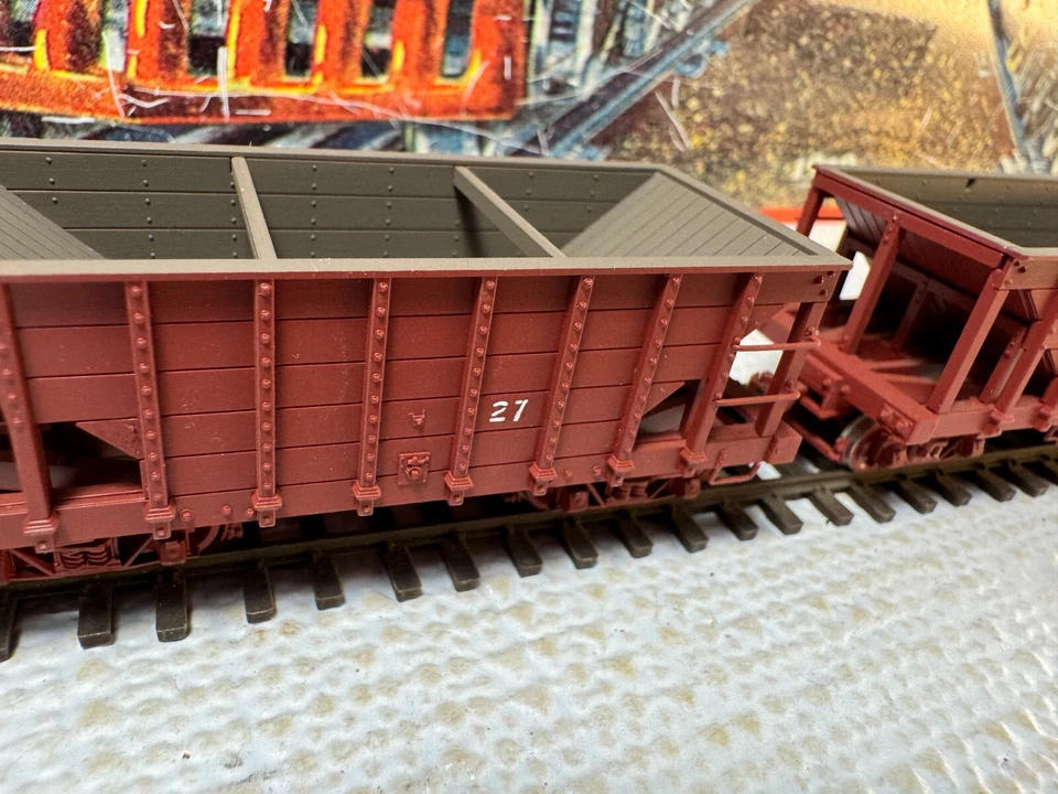 🚂 HOn3 -UNMARKED SET OF 2 ORE CARS #27; 23 💥WH715 - Image 3 of 4