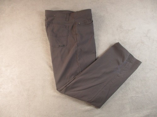 Prana Brion Performance Pants Mens 34x32 Black Quick Dry Utility Slim Fit Hiking - Picture 5 of 14
