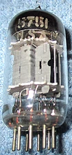 1 General Electric 5751 Vacuum Tube - Vintage 3-Mica 12AX7 Audio Twin Triode