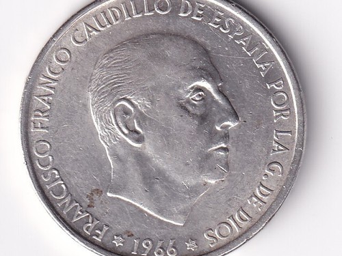 Münze Spanien 100 Pesetas 1966 Franco 800 Silber 19,11 gr SS