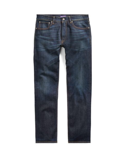 $495 Ralph Lauren Purple Label Stretch Straight Fit Ascot Blue
