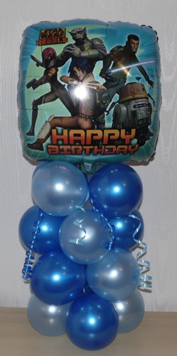 STAR WARS - NUOVO - HAPPY BIRTHDAY - NUOVO - DISPLAY PALLONCINO IN LAMINA - CENTROTAVOLA - Foto 5 di 7