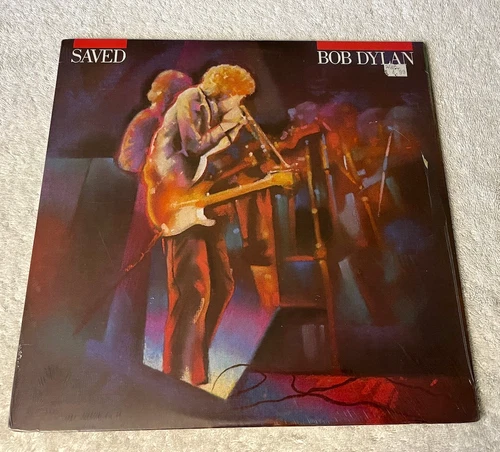 BOB DYLAN: "Saved": 1985 LP REISSUE-ALTERNATE COVER + INNER: IN SHRINK: EX/VG+