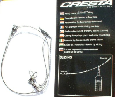 2 Stück Cresta Feeder Link, Fertig-Feeder-Montage, Sliding & Looped Feederlink