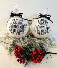 Personalized 5  Christmas Ornaments Custom Made Choose Style, Color, Saying