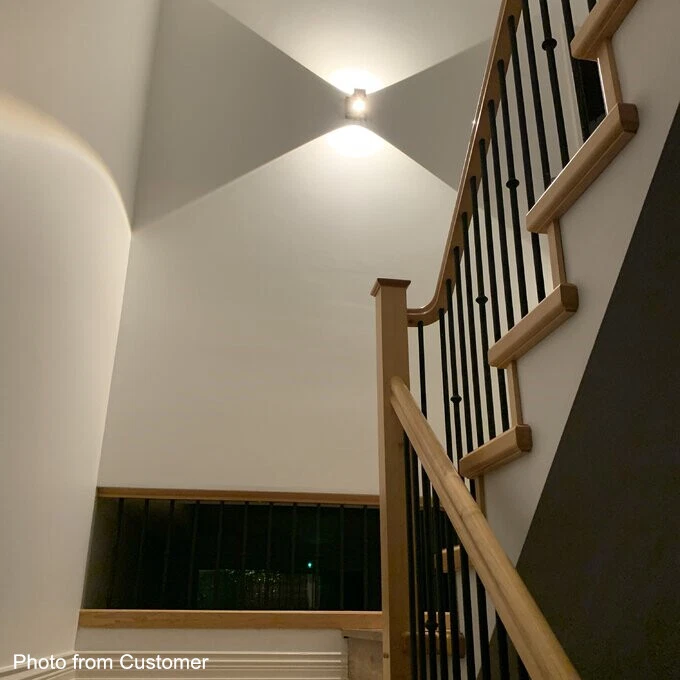 Arandelas de parede Tubicen LED 10W luz de vaidade para banheiro, luz de parede regulável, cinza - Imagem 4 de 4