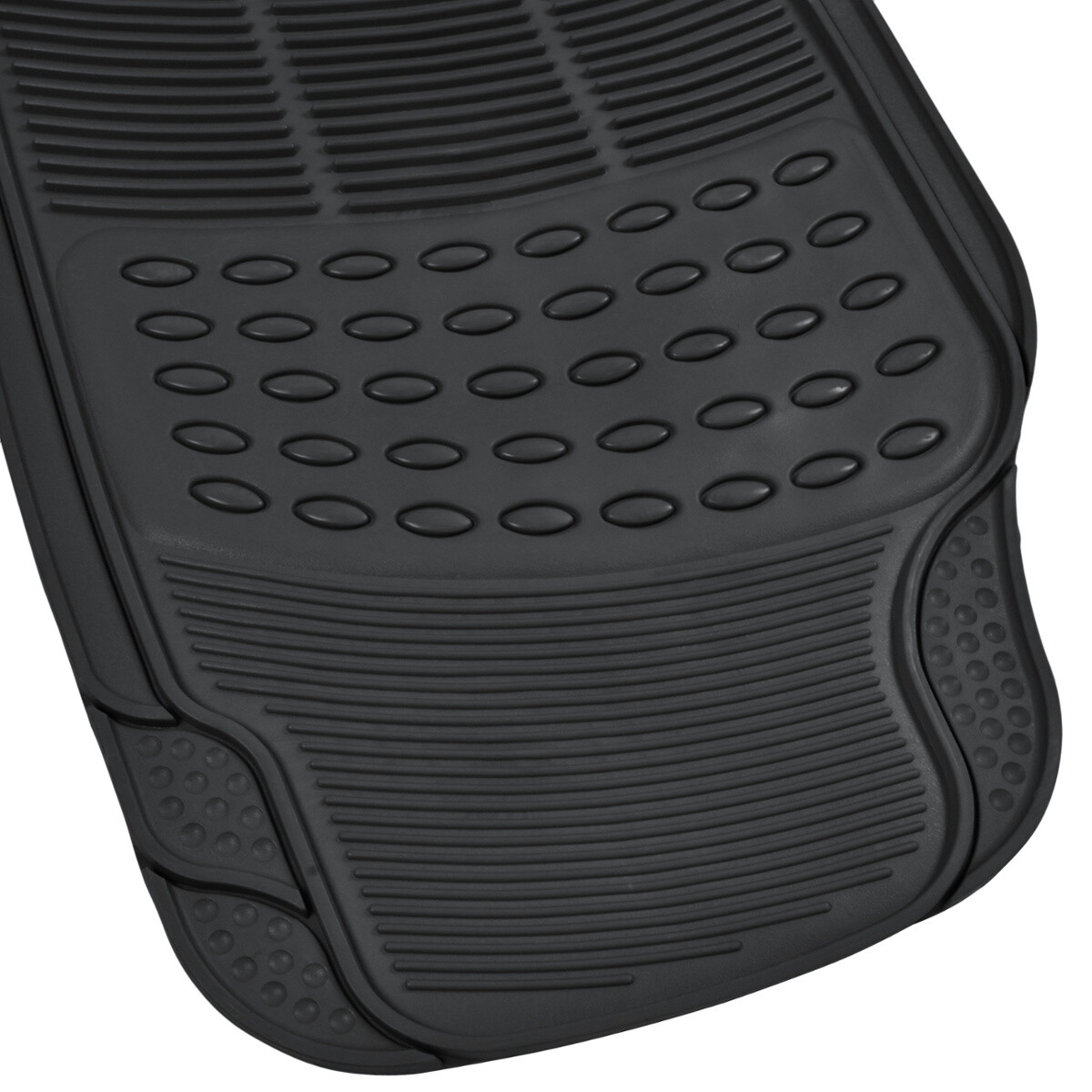 BDK Heavy Duty Rubber Floor Mats 5-Piece Set – Universal Fit For SUV Truck Van Car