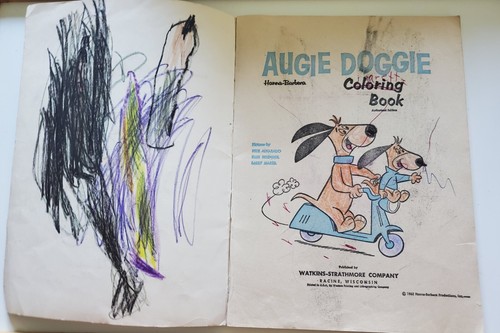 1962 Augie Doggie Vintage Coloring Book HTF Used Read - Picture 4 of 11