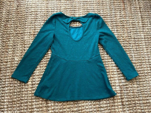 New! S Anthropologie Leifsdottir "Bow-Back Peplum Blouse" Top Sold Out - Picture 2 of 11