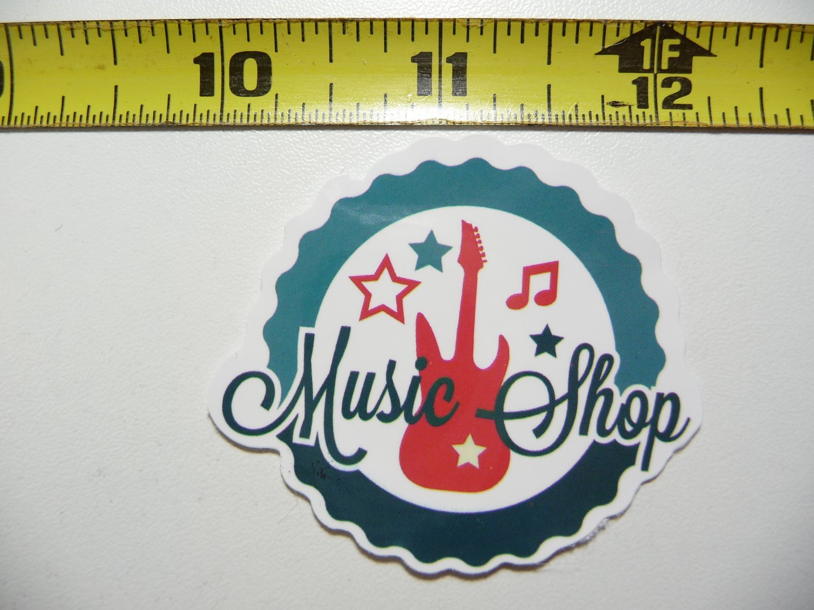 MUSIC SHOP ELECTRIC GUITAR STICKER DECAL MUSICAL FAN CONCERT FUN SCRAPBOOKING