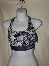 New Victoria's Secret The Player by VS Racerback Sport Bra Multicolor Size  S 