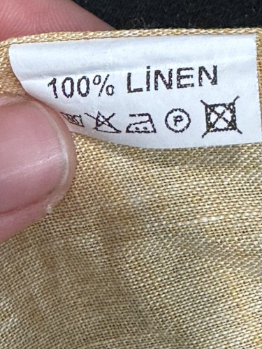 Gabbiaci Milano Yellow Linen Short Sleeve Button Down - XL - Picture 4 of 4