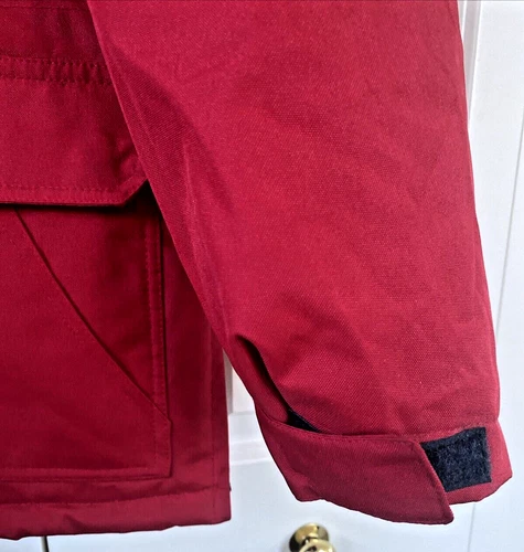 Compagnie Du Ponant 88 Parka Ski Jacket Coat Full Zip Men's M Red Hood image 9