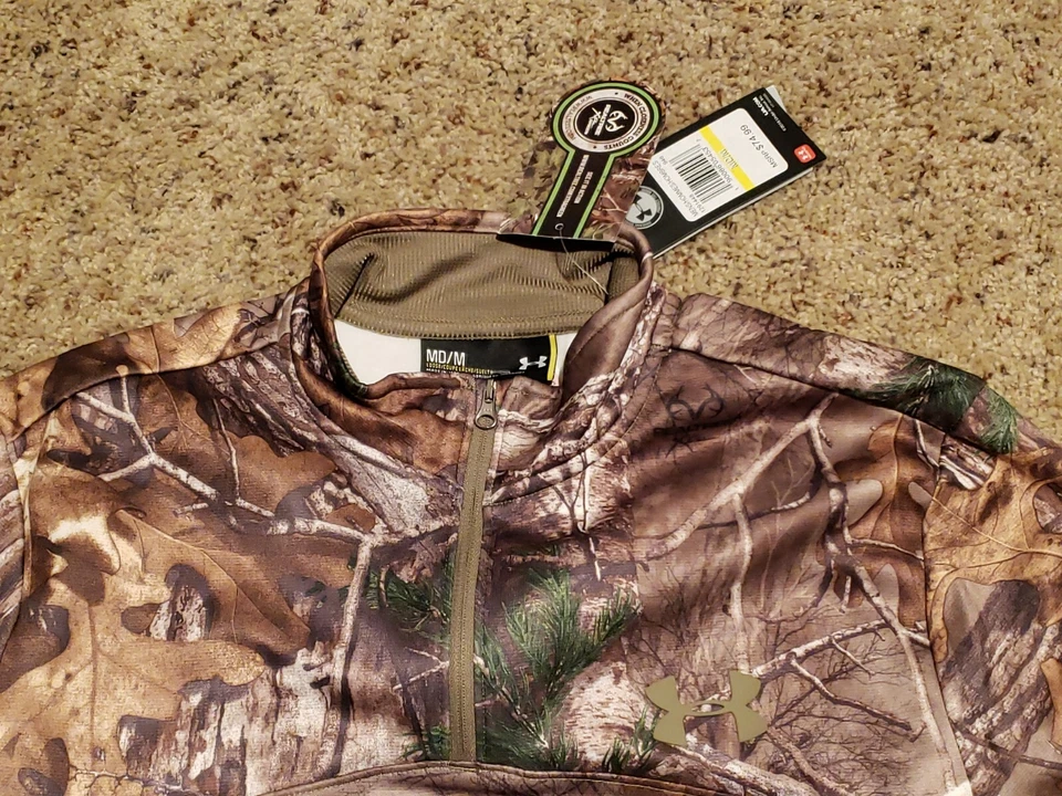 Nuevo Para Hombre Under Armour Franquicia 1/4 Cremallera Realtree Xtra Verde Camuflaje M 1291448-946 Foto 3 de 4