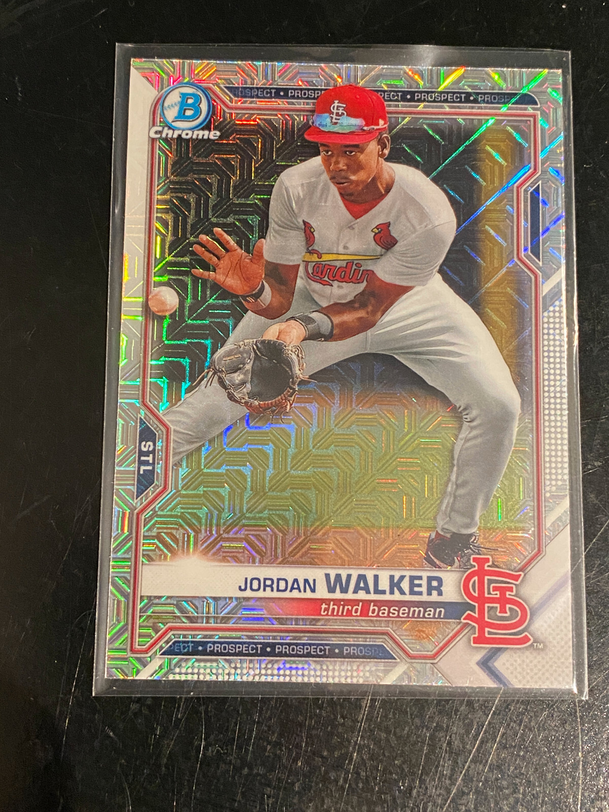 2021 Bowman Chrome Jordan Walker  Mega Box Mojo Refractor #BCP-236 Cardinals