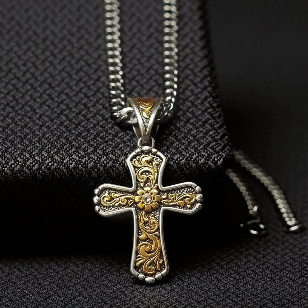Twister Western Jewelry Mens Necklace Chain Floral Scroll 32120