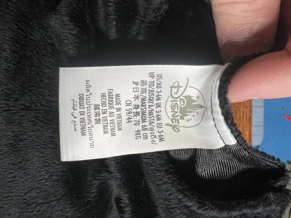 Disney Store Mickey Mouse Plush Costume Bodysuit Infant size 3-6 months - Image 3 of 4