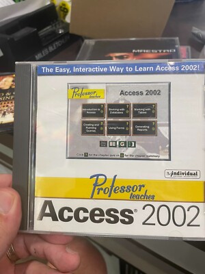 PROFESSOR TEACHES ACCESS 2002 SOFTWARE DISC COMPLETE (6)