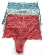 Victoria's Secret Nwt Floral Lace Lot of 3 High Waist Thong Panty Panties Small