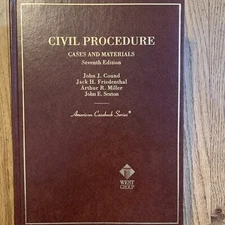 Civil Procedure American Casebook Series. 1997 West Publishing, 7th edition 