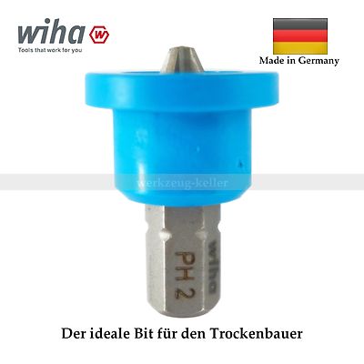 WIHA DryWall-Stop-Bit DWS - Phillips PH2 (Made in Germany) Trockenbau Gipskarton