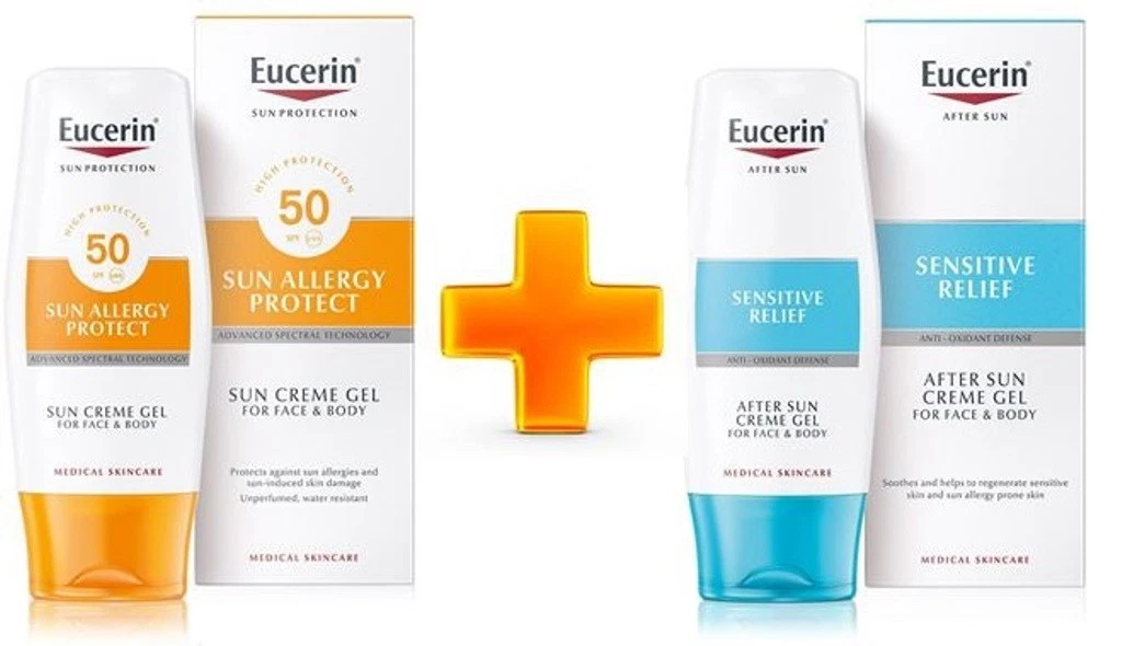 EUCERIN ALLERGY LOTION SPF AFTER SUN CREME-GEL - 2x 150ml | eBay