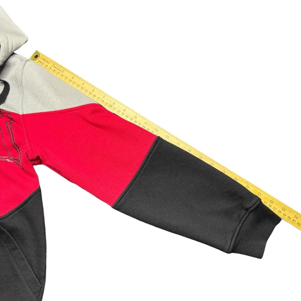 Sudadera con capucha vintage Tapout cremallera completa para hombre M roja negra Y2K MMA Foto 4 de 4