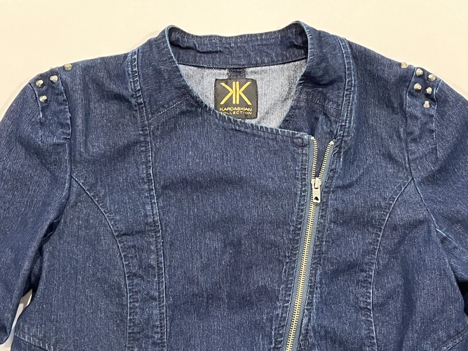 Chaqueta de mezclilla alta velocidad Kardashian Kollection Kourtney - Talla L - 2014 Foto 2 de 4
