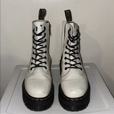 Dr martens Jadon white platform boots women s size 7