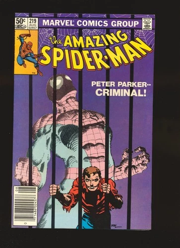 Amazing Spider-Man # 219 Newsstand - Frank Miller cover NM- Cond