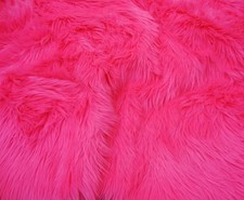 Decoración de cortinas de tela de piel sintética peluda rosa de 60 pulgadas de ancho por yarda