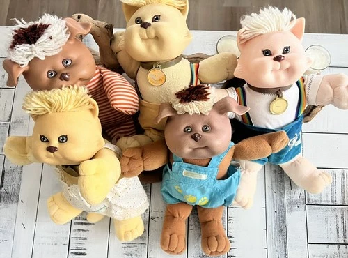 Vintage 1978-82 Cabbage Patch Kid Doll All Original Koosas Cat Lot Of 5