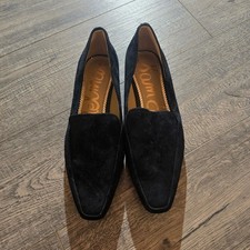 Sam Edelman Loraine Black Suede Loafers Classic Slip On Flats Shoes Womens