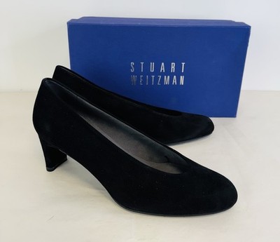 Stuart Weitzman x Russell Bromely schwarze Wildleder Damen Pumps Gr. UK 4, NEU